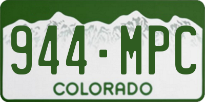 CO license plate 944MPC