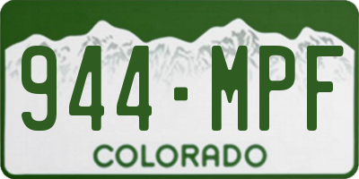 CO license plate 944MPF