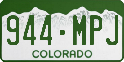 CO license plate 944MPJ