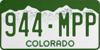 CO license plate 944MPP