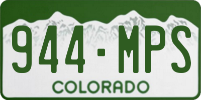 CO license plate 944MPS