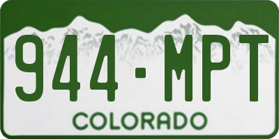 CO license plate 944MPT