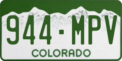 CO license plate 944MPV