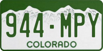 CO license plate 944MPY