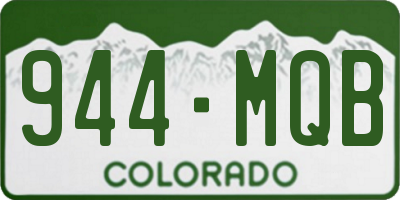 CO license plate 944MQB