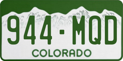 CO license plate 944MQD