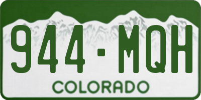 CO license plate 944MQH