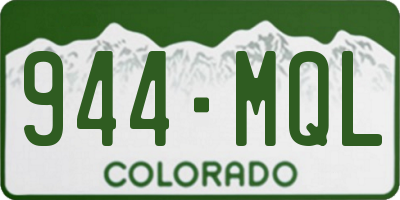 CO license plate 944MQL