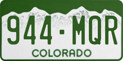 CO license plate 944MQR