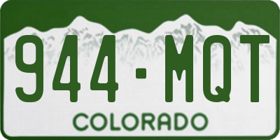 CO license plate 944MQT