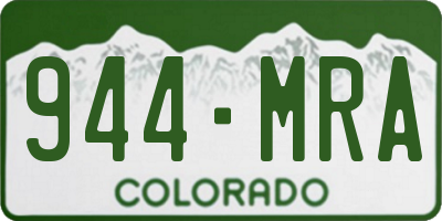 CO license plate 944MRA