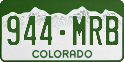 CO license plate 944MRB