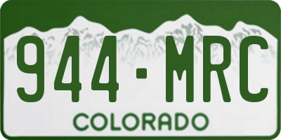 CO license plate 944MRC