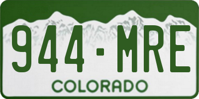 CO license plate 944MRE