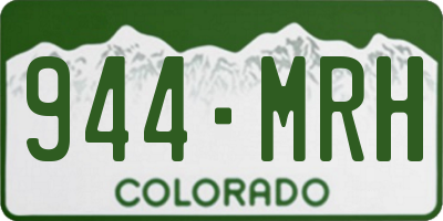CO license plate 944MRH