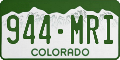 CO license plate 944MRI