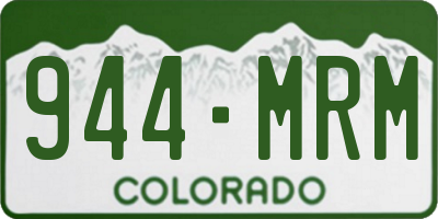 CO license plate 944MRM