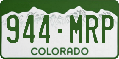 CO license plate 944MRP