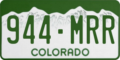 CO license plate 944MRR