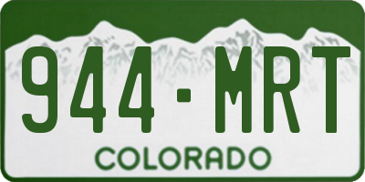 CO license plate 944MRT