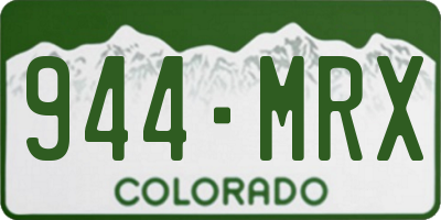 CO license plate 944MRX