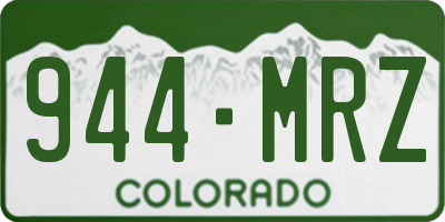 CO license plate 944MRZ