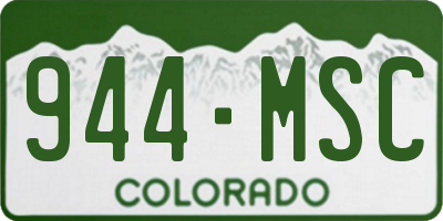 CO license plate 944MSC