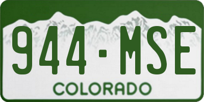 CO license plate 944MSE