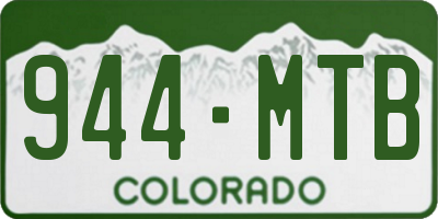CO license plate 944MTB