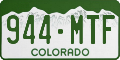 CO license plate 944MTF