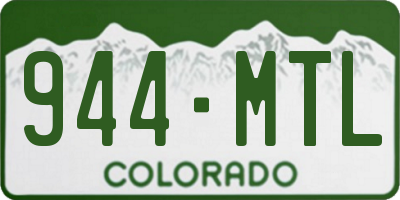 CO license plate 944MTL
