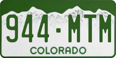 CO license plate 944MTM