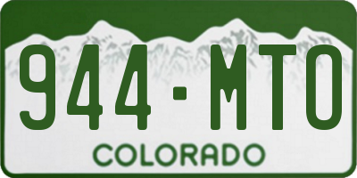 CO license plate 944MTO