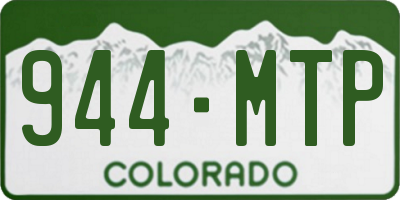 CO license plate 944MTP