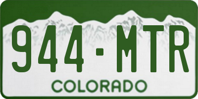 CO license plate 944MTR