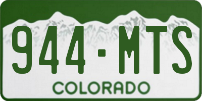 CO license plate 944MTS