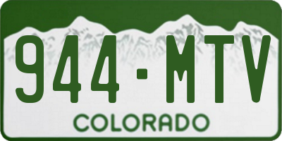 CO license plate 944MTV