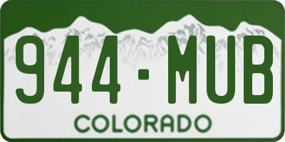 CO license plate 944MUB
