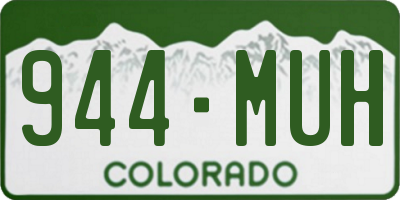CO license plate 944MUH