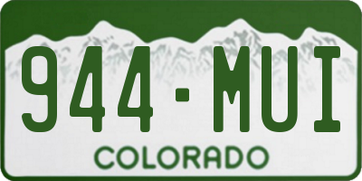 CO license plate 944MUI