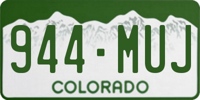 CO license plate 944MUJ