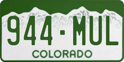 CO license plate 944MUL