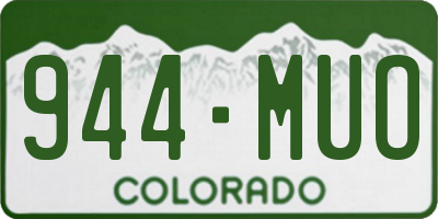 CO license plate 944MUO