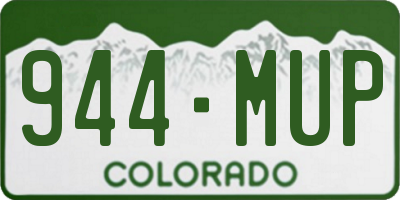 CO license plate 944MUP
