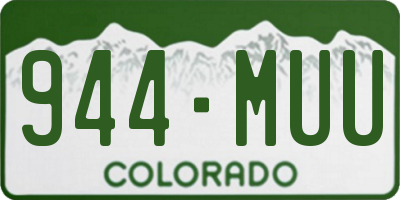CO license plate 944MUU