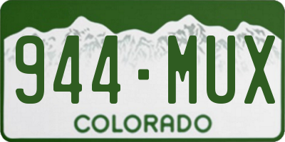 CO license plate 944MUX