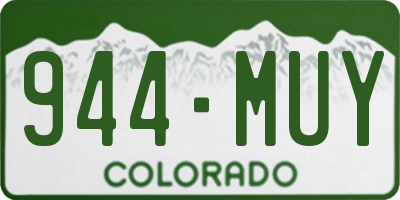 CO license plate 944MUY