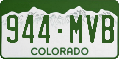 CO license plate 944MVB
