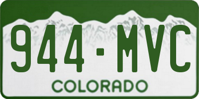 CO license plate 944MVC