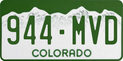 CO license plate 944MVD